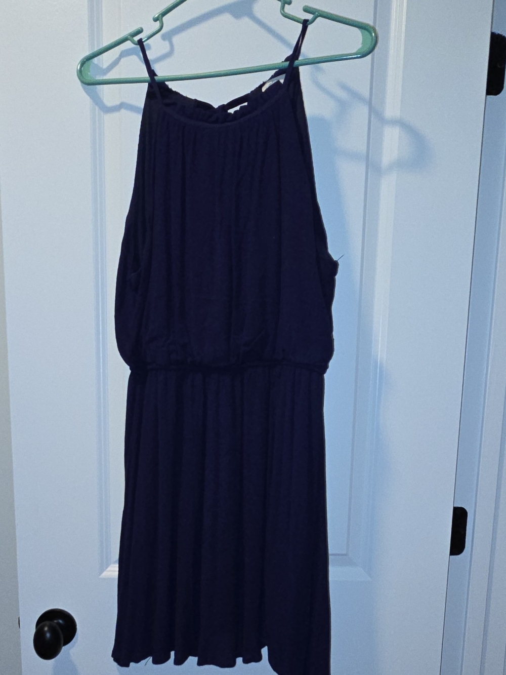 Blue Rain Deep Navy Halter Dress